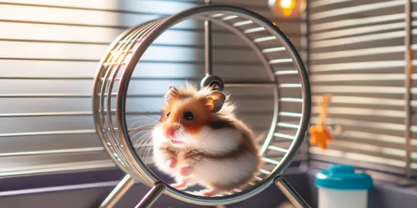 Why hamster spinning in the wheel?
