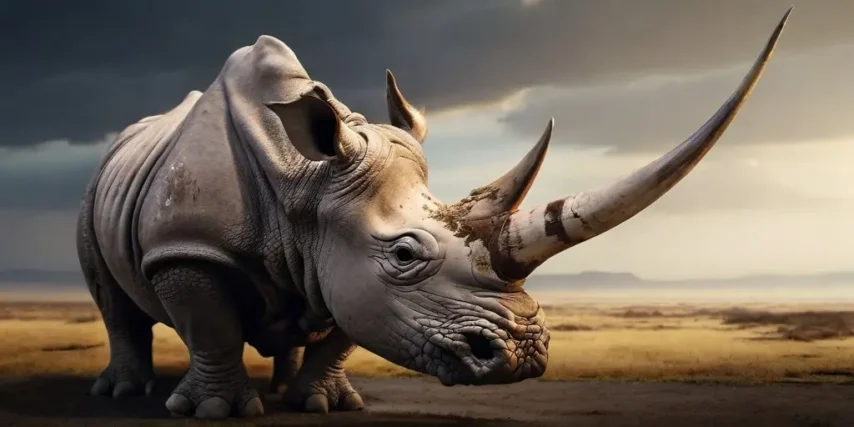 How big can a rhino horn get?