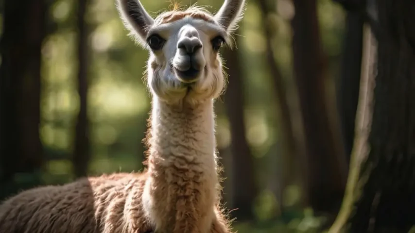 How does a llama spit?