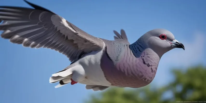 How do pigeons fly?